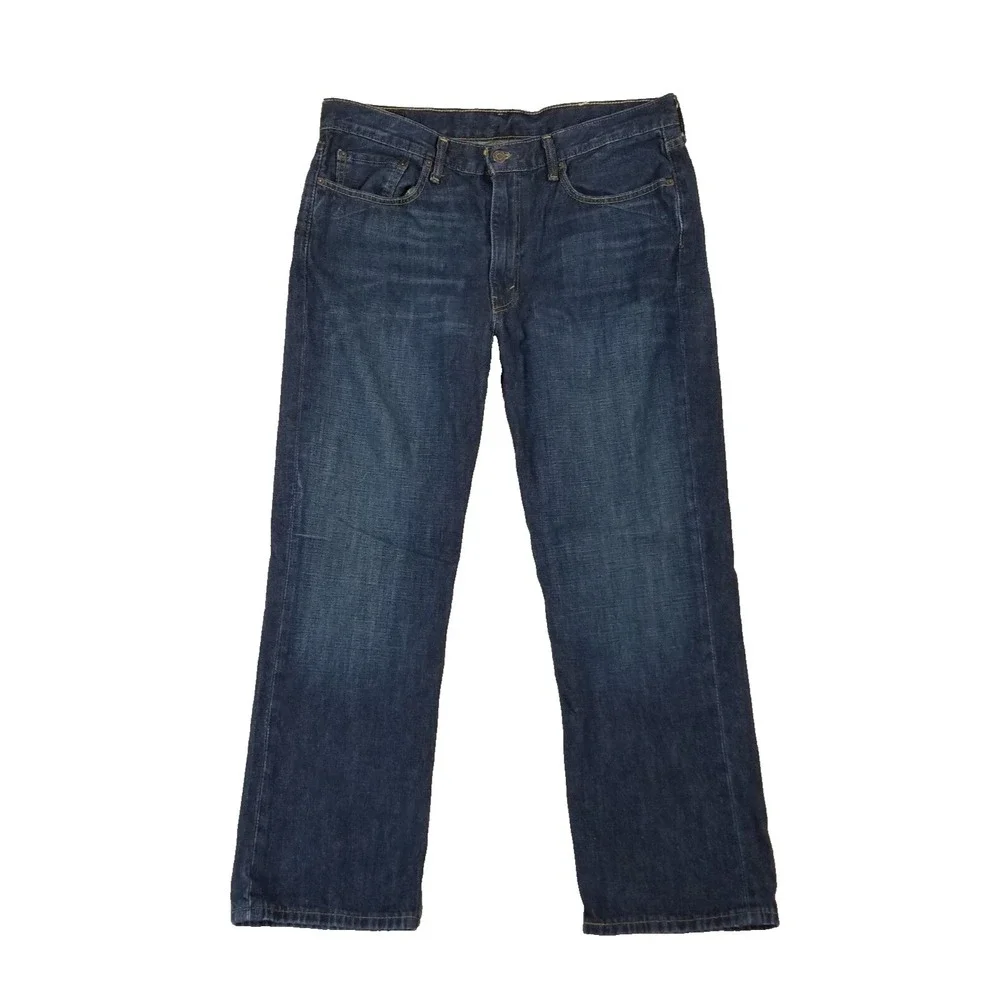Levi's 514 jeans men's 36x29 relaxed fit straight blue denim pants retro